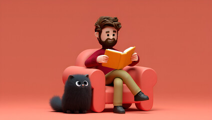 Whimsical animated boy and his furry fox friend joyfully explore the skies with a compact drone, set against a vibrant yellow backdrop, embodying fun and technological curiosity, Generative AI