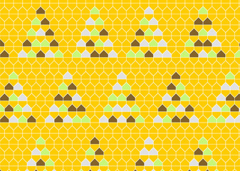 幾何学的なタイル模様 背景