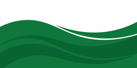 Vector green line background curve element with white space for text and message design, overlapping layers, vector