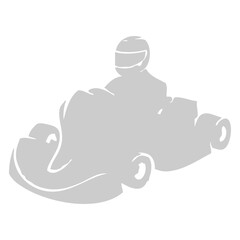 Karting racer icon