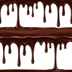 Indulgent chocolate cascades creating a luscious dripping pattern for sweet backgrounds