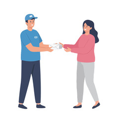 Fototapeta premium cartoon delivery man