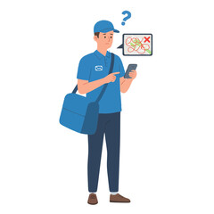 cartoon delivery man