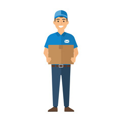 delivery man with parcel