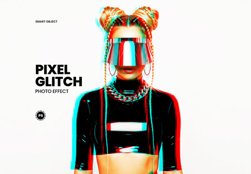 Pixel Glitch Photo Effect