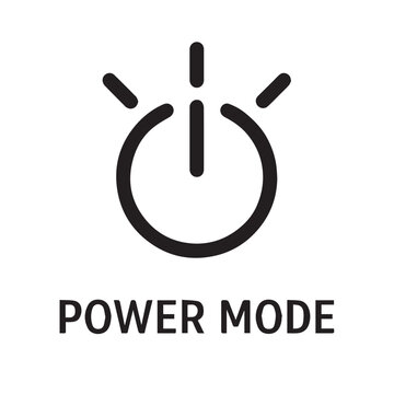 Power Mode Indicator Icon, Vehicle Dashboard Mode Selection Symbol