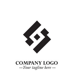 Sleek Electrical Logo Symbol on a Clean White Background for Modern Branding Design Elements Art