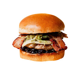 grilled pork burger 