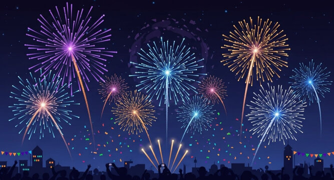 Fireworks background  - Powered by Adobe