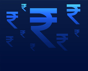 indian currency rupee symbol digital concept background design