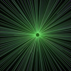 Obraz premium Green light emanating from a central point creating a vibrant visual display.