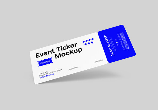 Event Ticket Mockup PSD