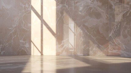 Soft Morning Light Through Marble Wall Window