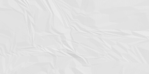 White paper wrinkled texture for background space. Rough white paper. Paper texture, recycled creased paper background.	