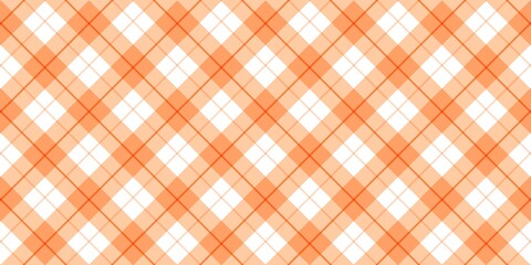 Orange argyle pattern background, seamless preppy diamond plaid texture, ideal for autumn holiday fabric, wrapping paper, digital art, or a warm website backdrop.