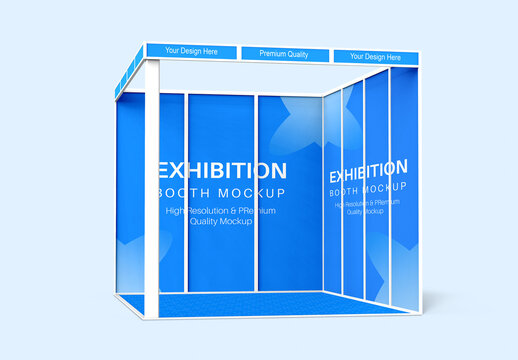 Modern Exhibition Booth Mockup for Trade Show and Event Branding