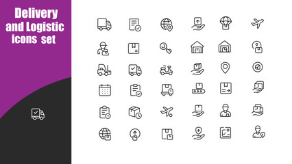 Delivery and Logistic icons