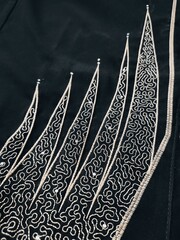 background and pattern of Turkish Dubai fabric in the form of lines and several motifs