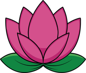 Spiritual Lotus Flower Graphic Art.