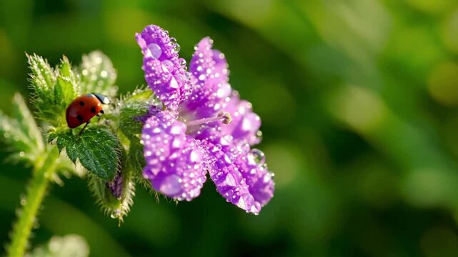 Intricate macro view of a vibrant botanical specimen, showcasing delicate petals and textures bathed in natural light, emphasizing natural patterns and detail.