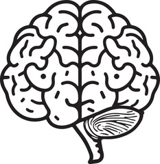 Fototapeta premium black and white brain 