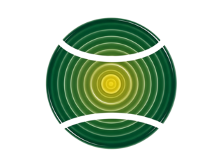 緑色の球体、中央が明るく輝くデザイン。抽象的で魅力的なイメージ。シンプルで美しい。