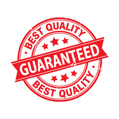Best Quality Guaranteed Stamp. Stamp Design Isolated on White Background. Grunge Stamp Vector Illustration.