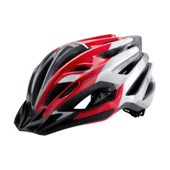 Red White And Black Cycling Helmet For Sports And Recreation bicycle bike, Isolated On White, Png Transparent, Cut Out