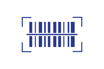 Scan barcode icon Simple thin outline. Product code scanner vector. Fake bar code. Smartphone usage. payment and identification. 