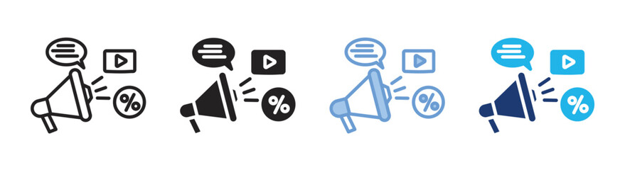 Promotion icon set multiple style collection