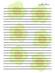 Cute pattern with flowers on a white background. Vector illustration.