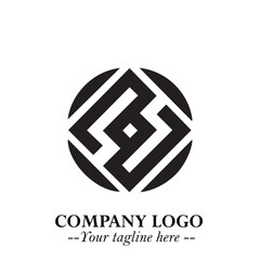 Sleek Electrical Logo Symbol on a Clean White Background for Modern Branding Design Elements Art