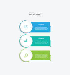 3 step infographic design. schedule concept with paper layout. can be used for workflow illustration