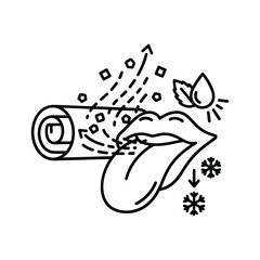 Minty Fresh Flavor Burst Illustration for Cool Breath Concepts and Refreshing Taste, Perfect for Food and Beverage Design Projects and Creative Product Marketing