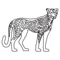 Cheetah Outline Illustration