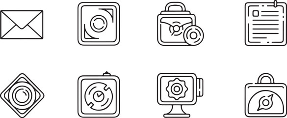 Assorted Setting Icons Representing Configuration and Preferences