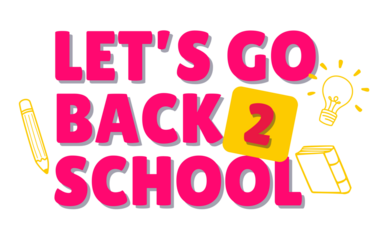 Modern Creative Let's Go Back to School Message Design Illustration