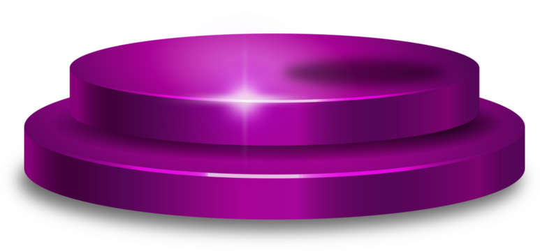 Glossy Realistic Podium Stage Purple Two Tier Presentation Stand