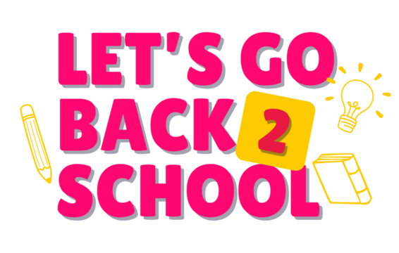 Modern Creative Let's Go Back to School Message Design Illustration - Powered by Adobe