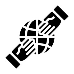 Global Inclusion Vector Glyph Icon Design