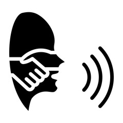 Empathy Speech Vector Glyph Icon Design