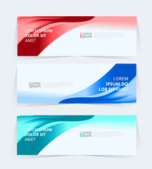 Geometric banner design with vector presentation template.