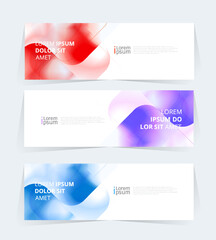 Geometric banner design with vector presentation template.