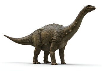 Fototapeta premium Realistic illustration of a large dinosaur on a white background