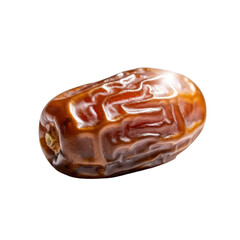 Single Medjool Date Fruit Isolated on Black Background