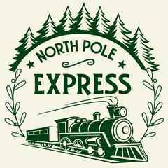 t shirt design prompt north pole express