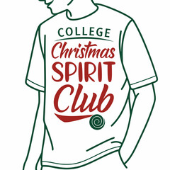 t shirt design prompt christmas spirit club