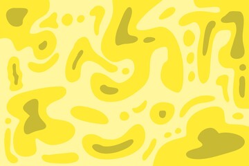 Abstract yellow fluid pattern with organic shapes on a light yellow background, giving a warm and cheerful modern look