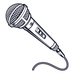 An image of a microphone 🎤 vector design on a white background 