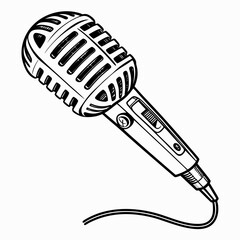 An image of a microphone 🎤 vector design on a white background 
